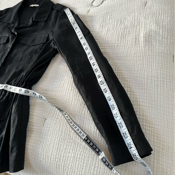 Gold Hawk Linen Army Cargo Jacket Small S NEW NWOT - Picture 8 of 9